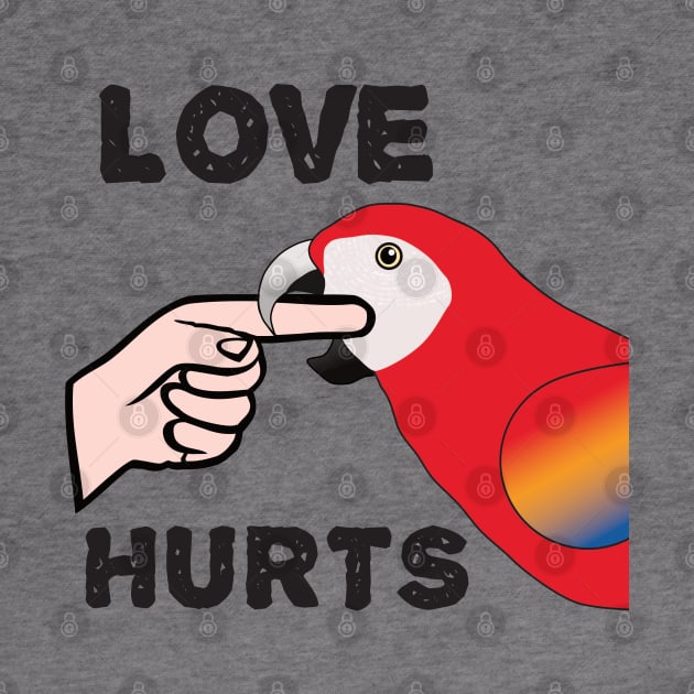 Love Hurts - Scarlet Macaw Parrot by Einstein Parrot